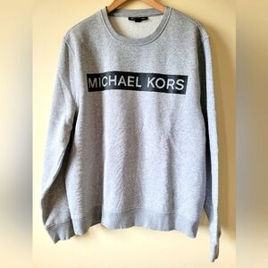 Michael Kors Fleece Lined Grey Crewneck Sweater